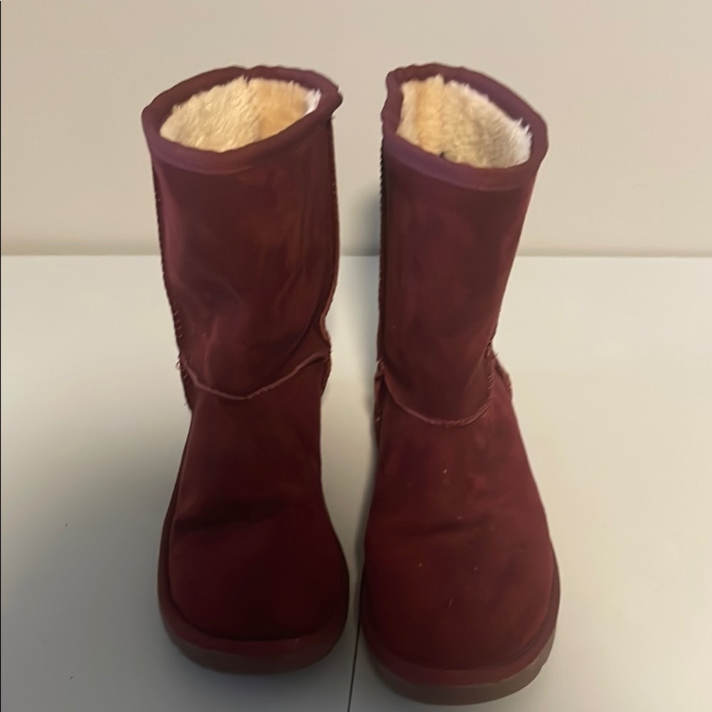 3M Thinsulate Red Winter Rain Boots Mid-Calf Pull-On